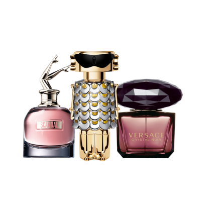 Combo de 3 perfumes - Crystal Noir, Fame, Scandal